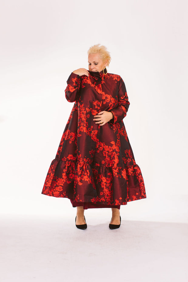 Red Luxurious Long Coat